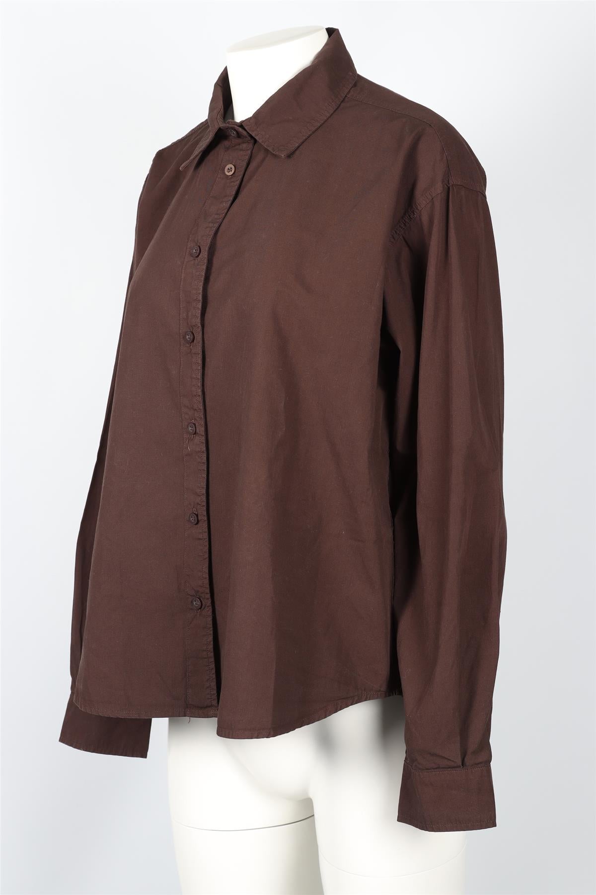 COTTON CITIZEN BROWN COTTON SHIRT SMALL