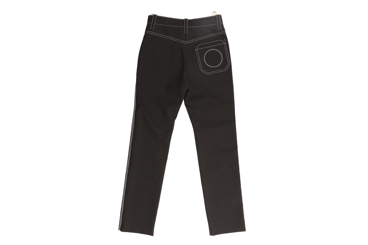 CHLOÉ BLACK WOOL STRAIGHT LEG PANTS FR 34 UK 6
