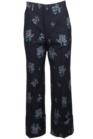 GUCCI COTTON AND WOOL BLEND FLARED PANTS IT 42 UK 10