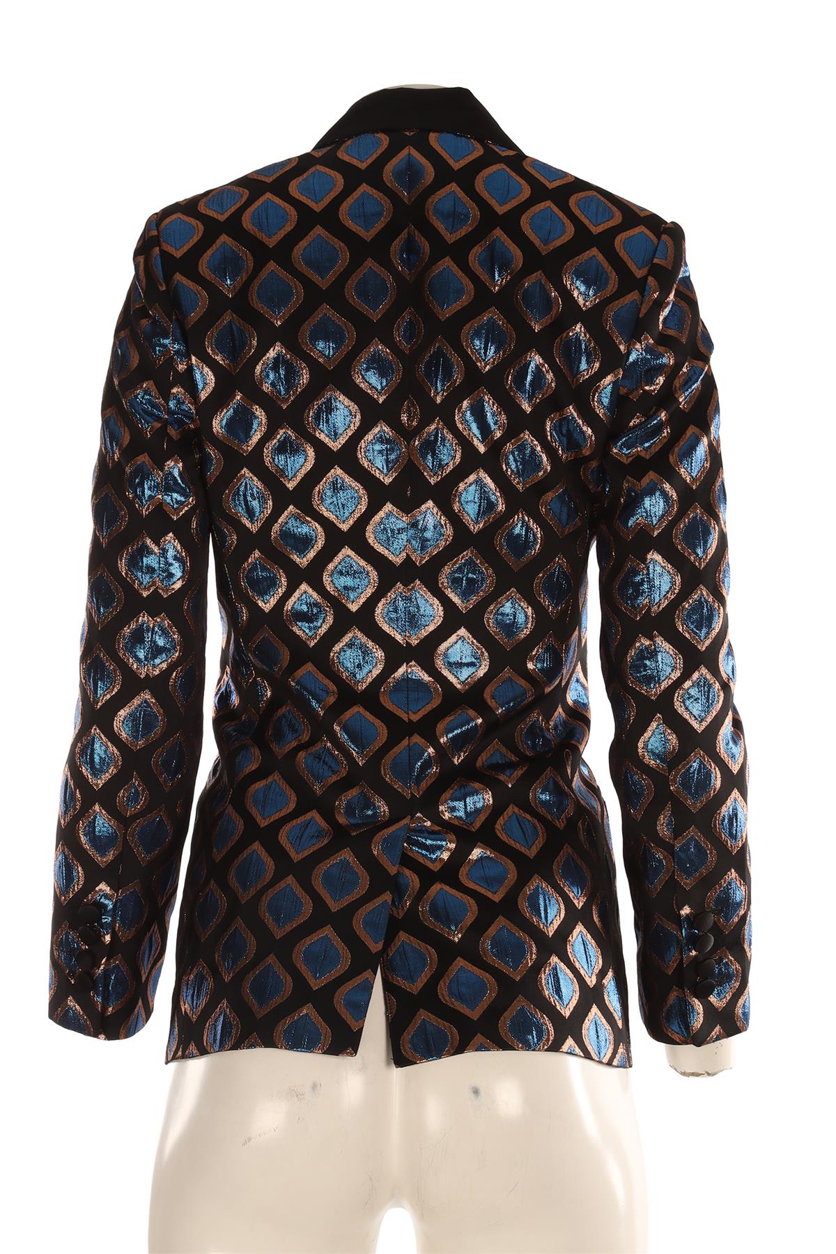 ETRO BLACK JACQUARD JACKET IT 36 UK 4