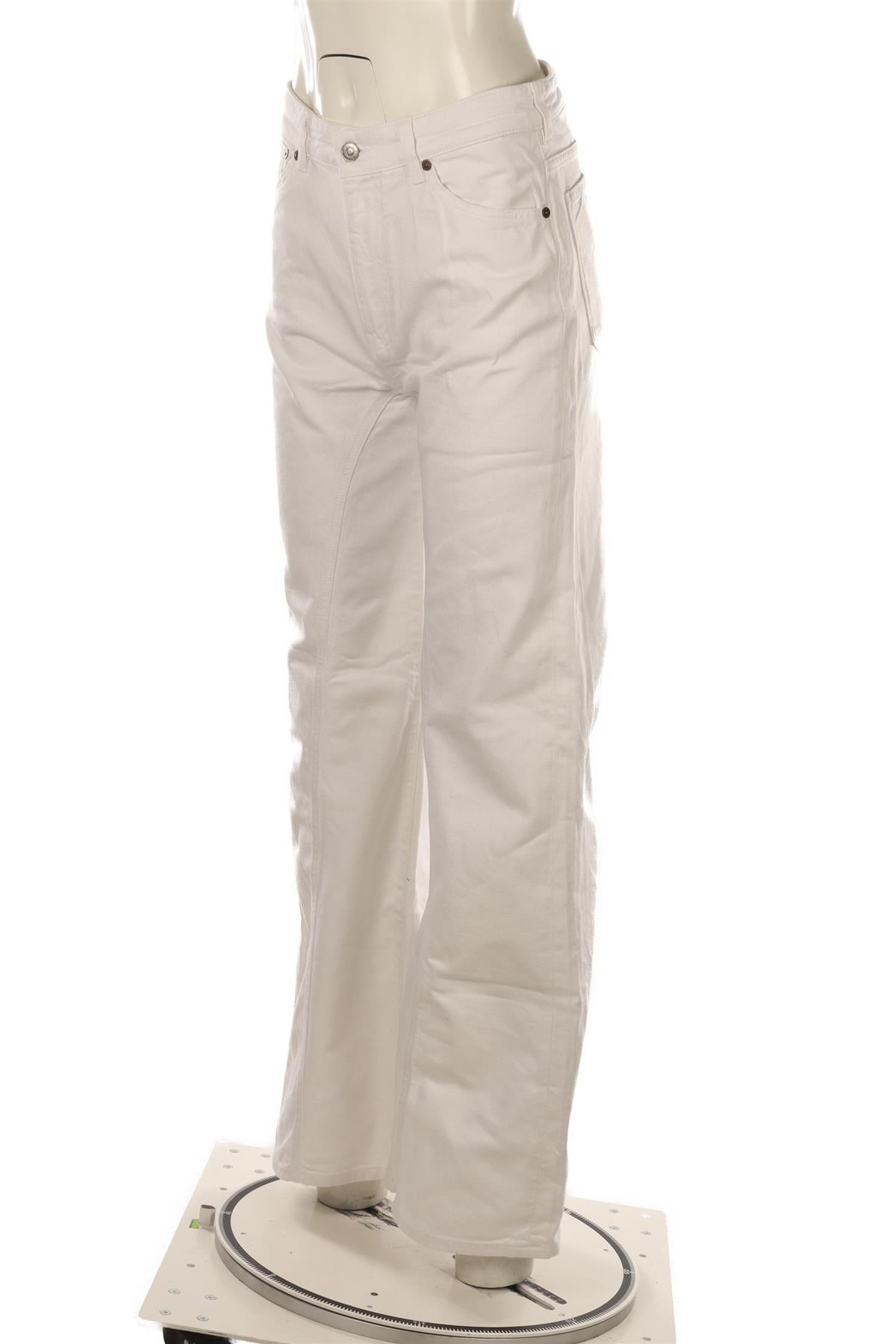 VICTORIA BECKHAM WHITE HIGH RISE FLARED PANTS UK 10