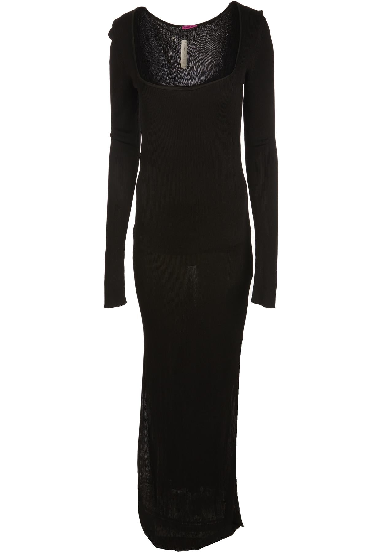 GAUGE 81 BLACK KNIT MAXI DRESS SMALL