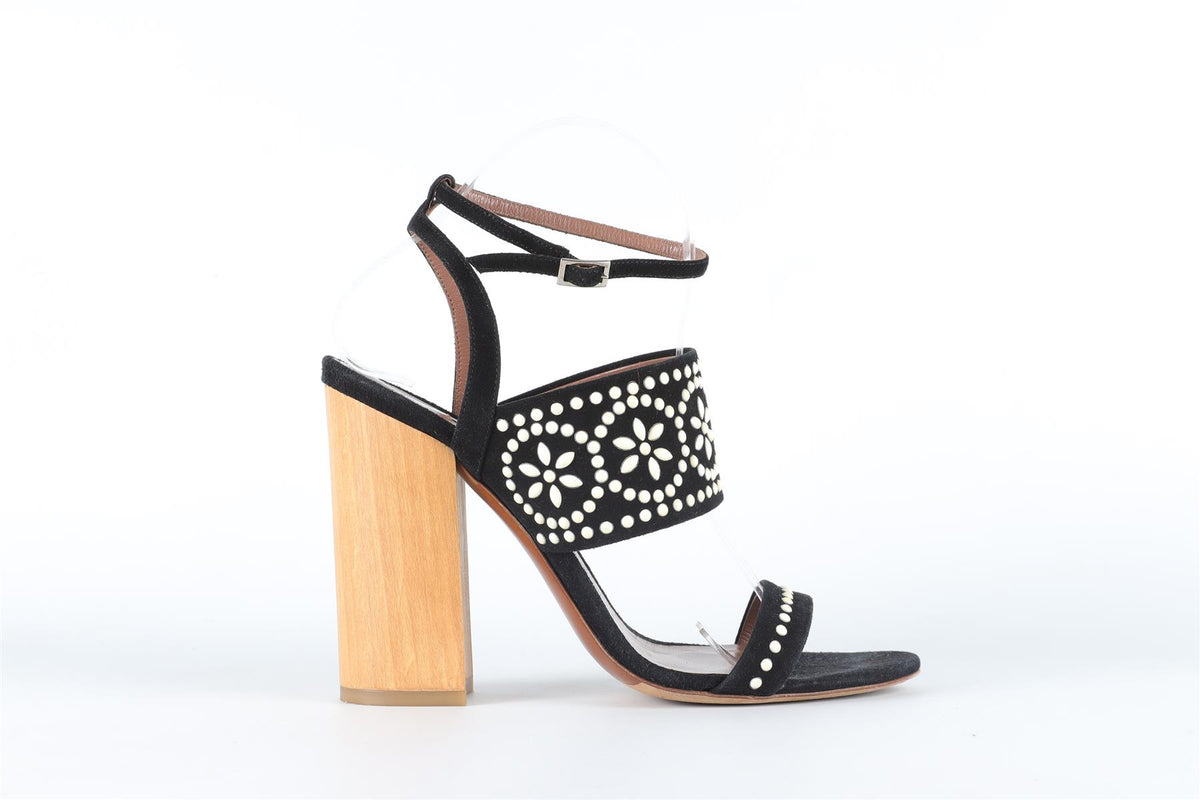 TABITHA SIMMONS BLACK SUEDE SANDALS EU 39 UK 6 US 9