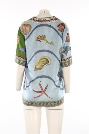 ALÉMAIS MULTI SILK SHIRT UK 10