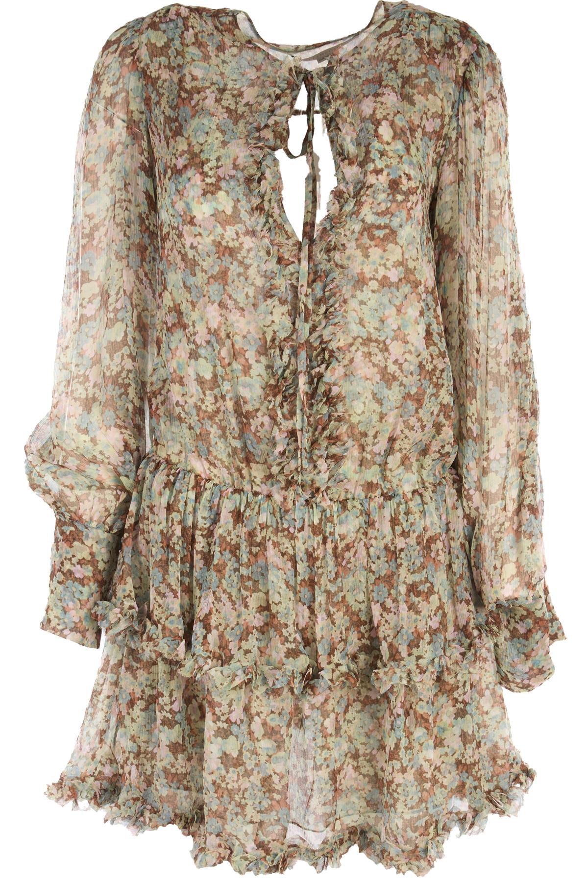 STELLA MCCARTNEY GREEN SILK MINI DRESS IT 36 UK 4