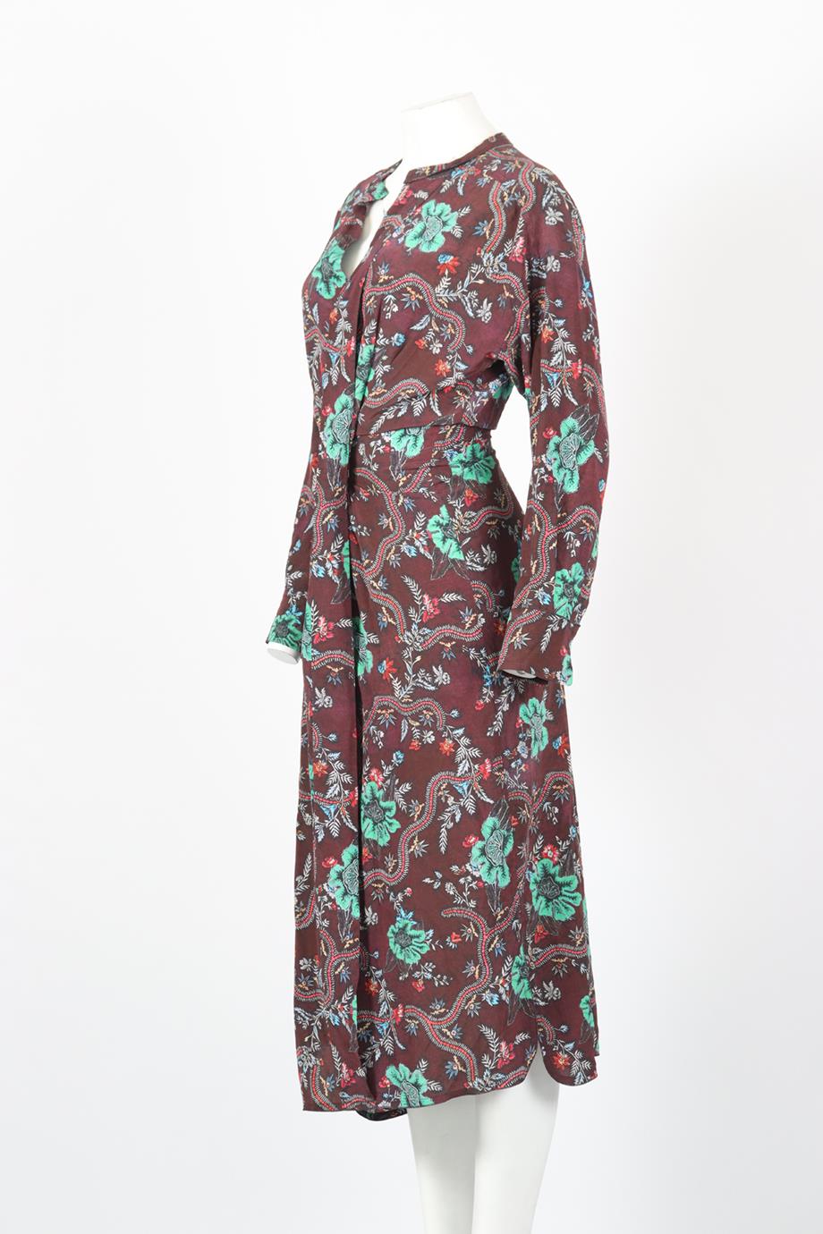 ISABEL MARANT FLORAL PRINT CREPE MAXI WRAP DRESS FR 40 UK 12