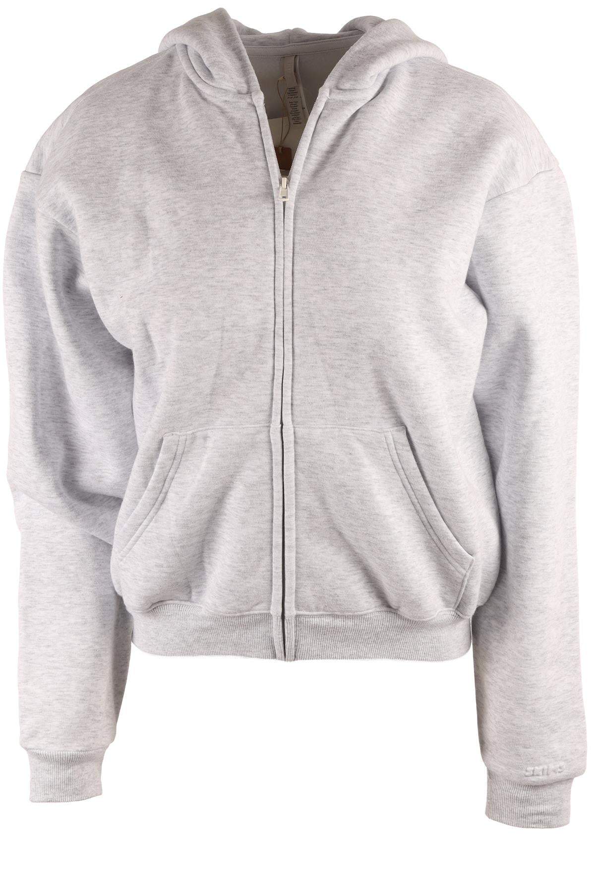 SKIMS GREY COTTON HOODIE SMALL