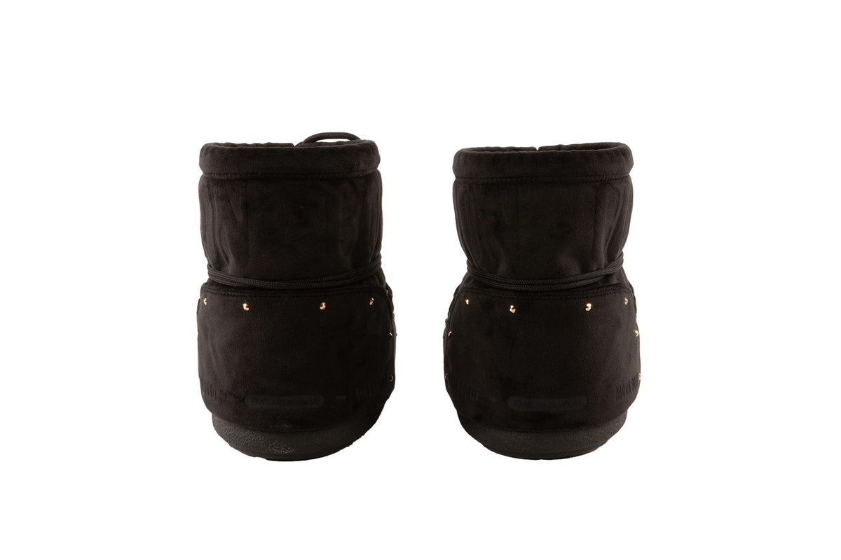 MOON BOOT BLACK VELVET BOOTS EU 39-40 UK 6-7 US 9-10