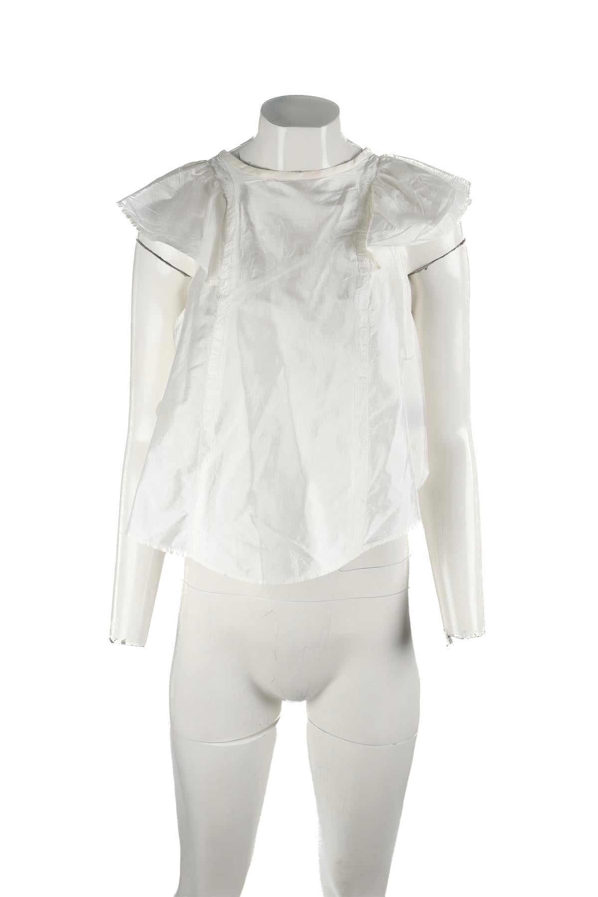 ISABEL MARANT WHITE SATIN TOP FR 38 UK 10