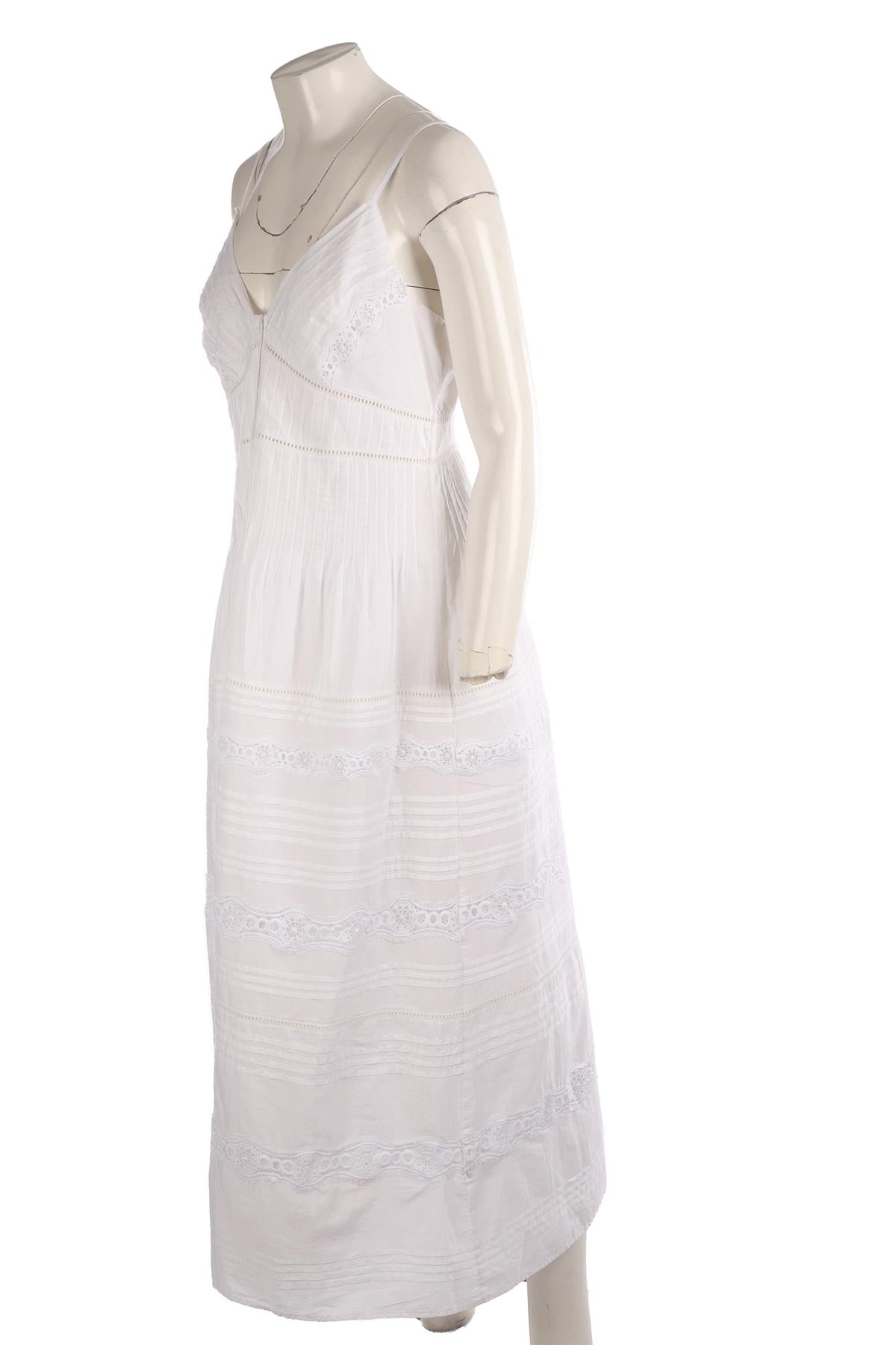 XIRENA WHITE COTTON MAXI DRESS SMALL