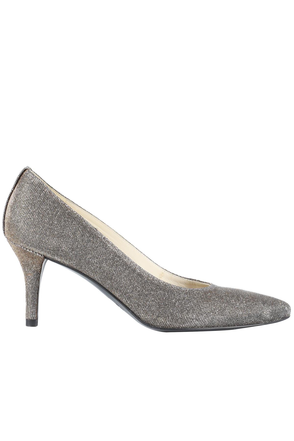 STUART WEITZMAN SILVER FABRIC PUMPS EU 36.5 UK 3.5 US 6.5