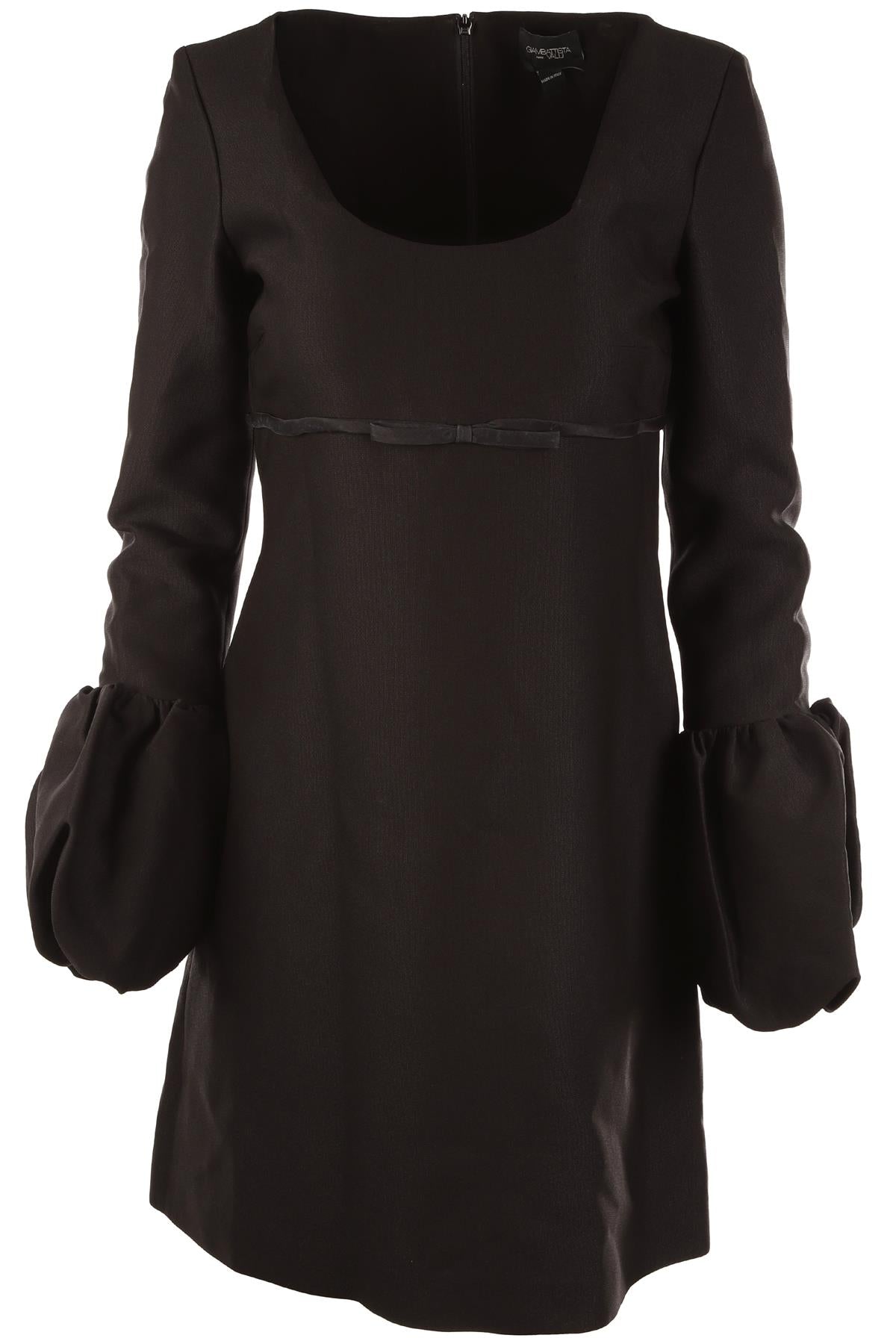 GIAMBATTISTA VALLI BLACK CREPE MINI DRESS IT 42 UK 10