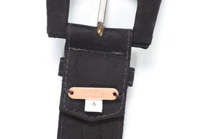 JOHANNA ORTIZ BLACK SATIN WAIST BELT US 6 UK 10