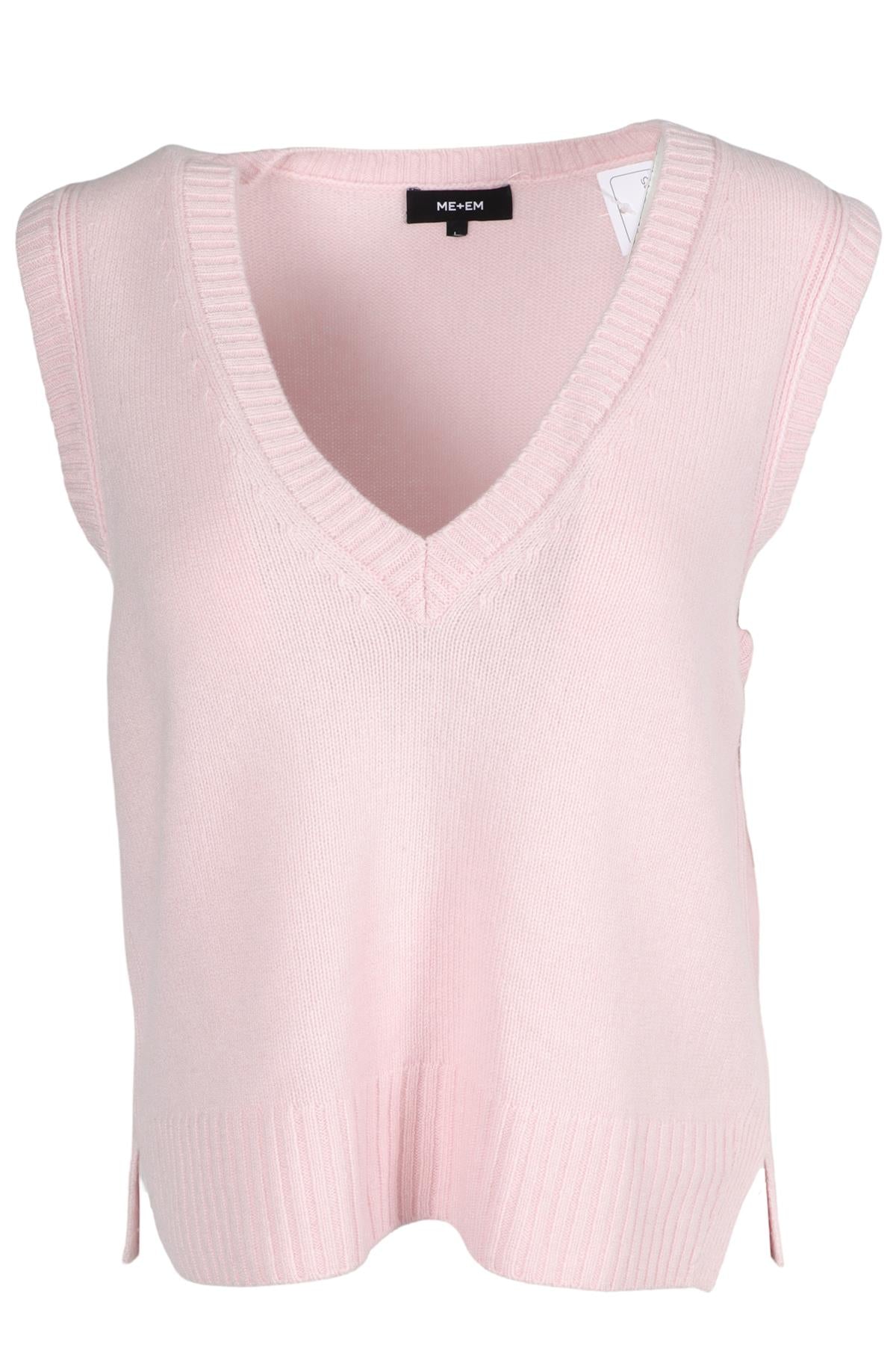ME+EM PINK CASHMERE VEST LARGE