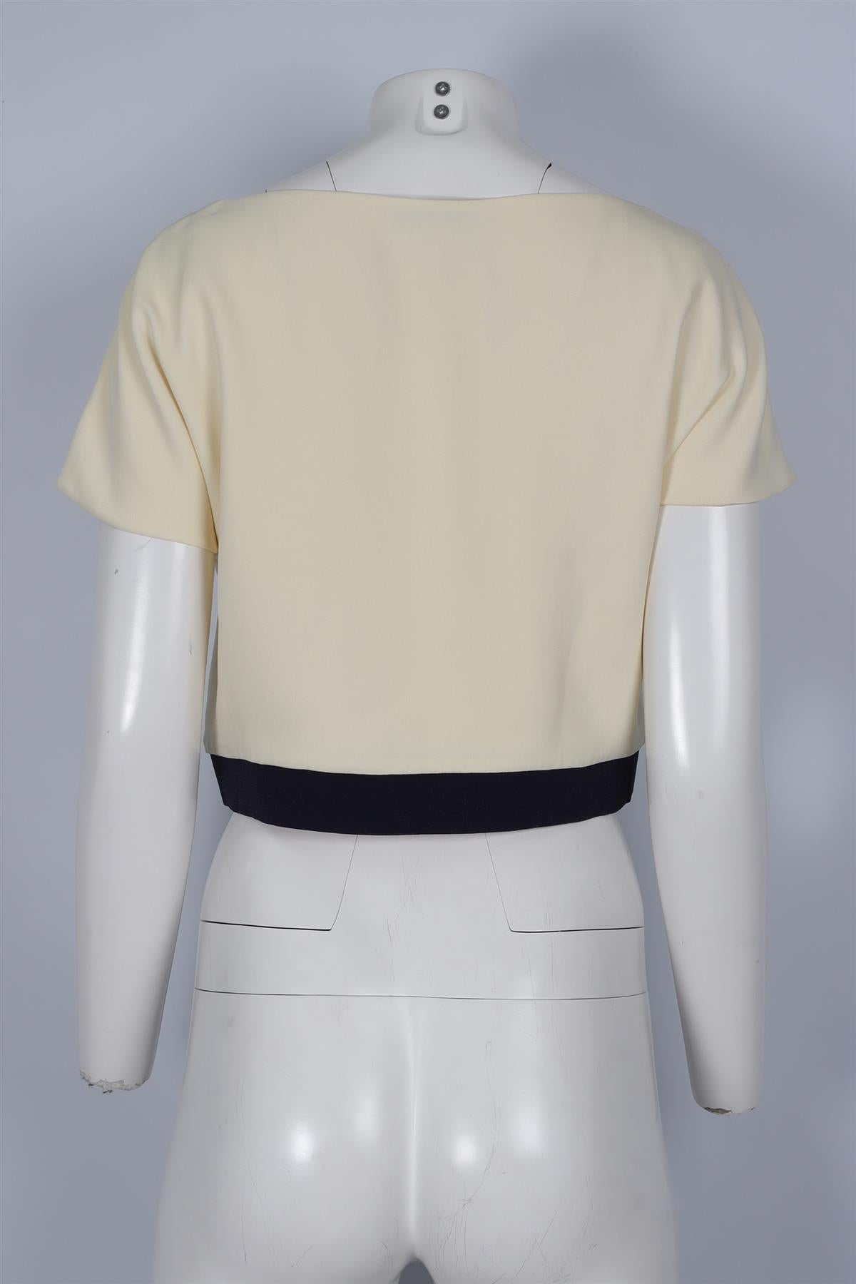 STELLA MCCARTNEY CREAM CREPE TOP IT 38 UK 6