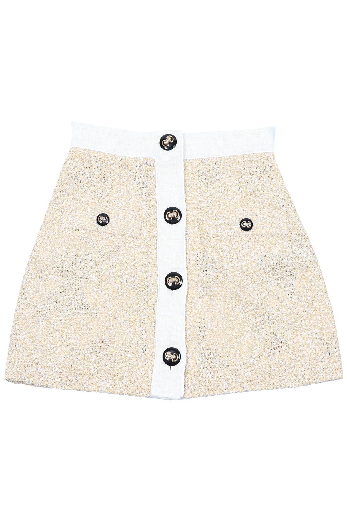 ALESSANDRA RICH COTTON BLEND MINI SKIRT IT 38 UK 6
