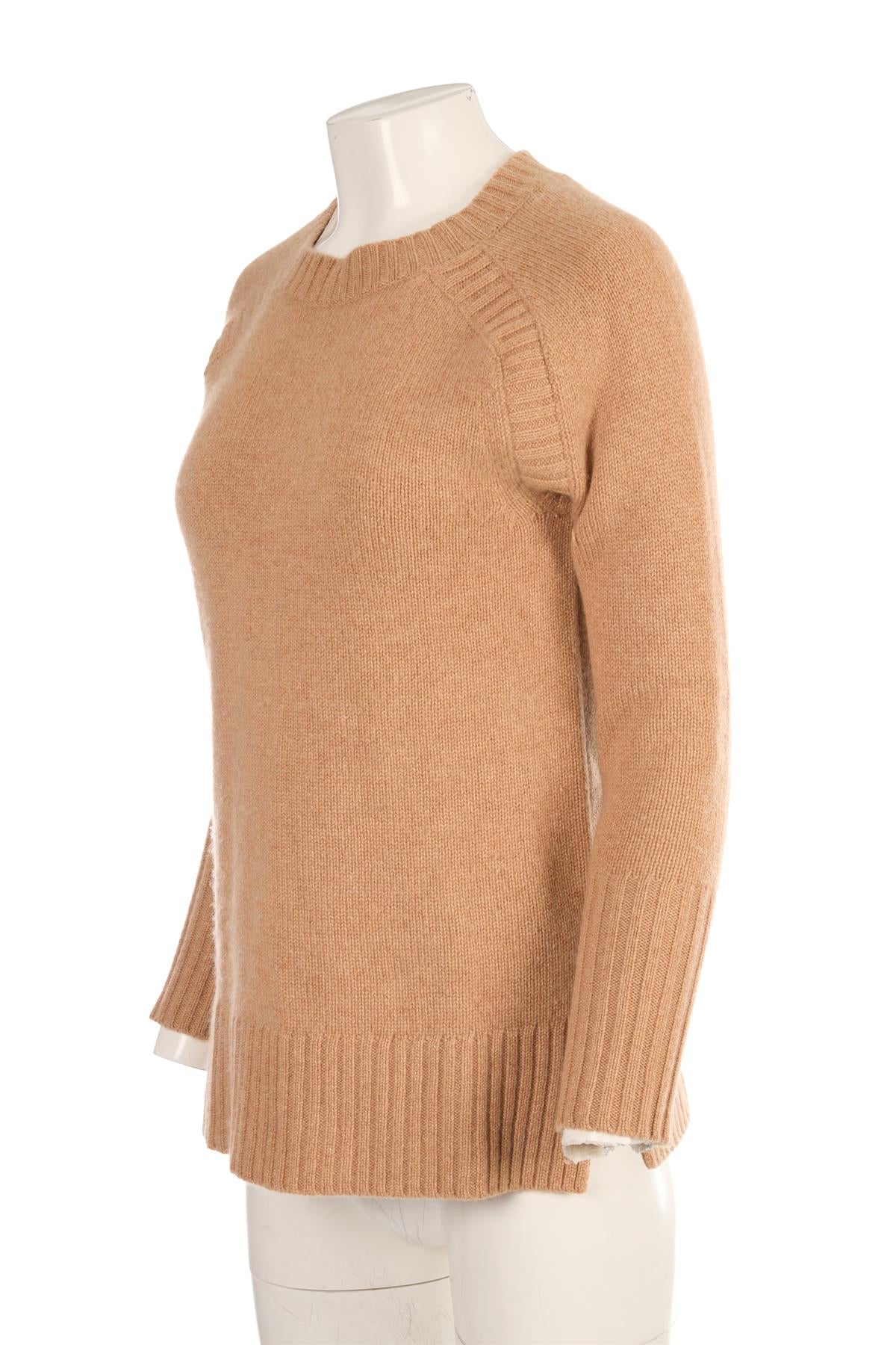 J.CREW TAN CASHMERE SWEATER XSMALL