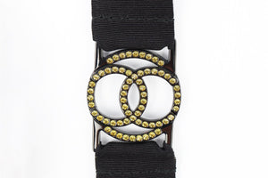 CHANEL YELLOW 2017 CC STRASS NECKLACE