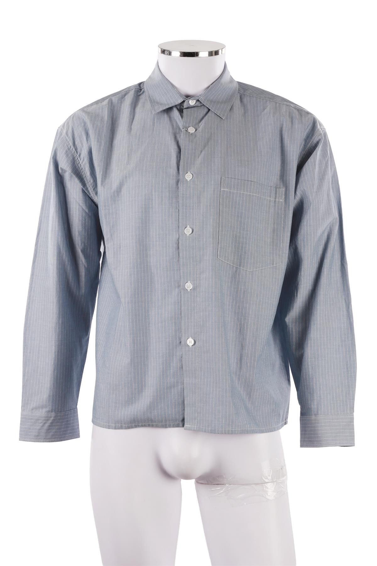 BLUE MEN'S COTTON SHIRT