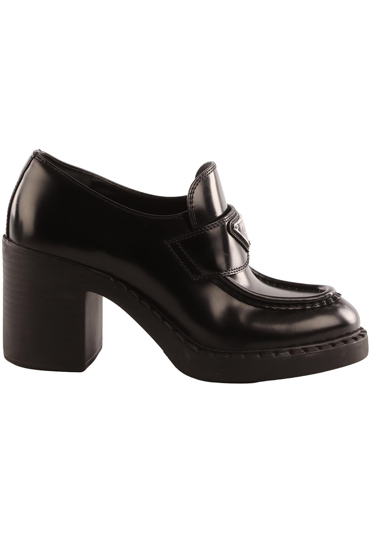 PRADA BLACK LEATHER PLATFORM LOAFERS EU 36 UK 3