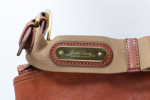RALPH LAUREN BROWN LEATHER SHOULDER BAG