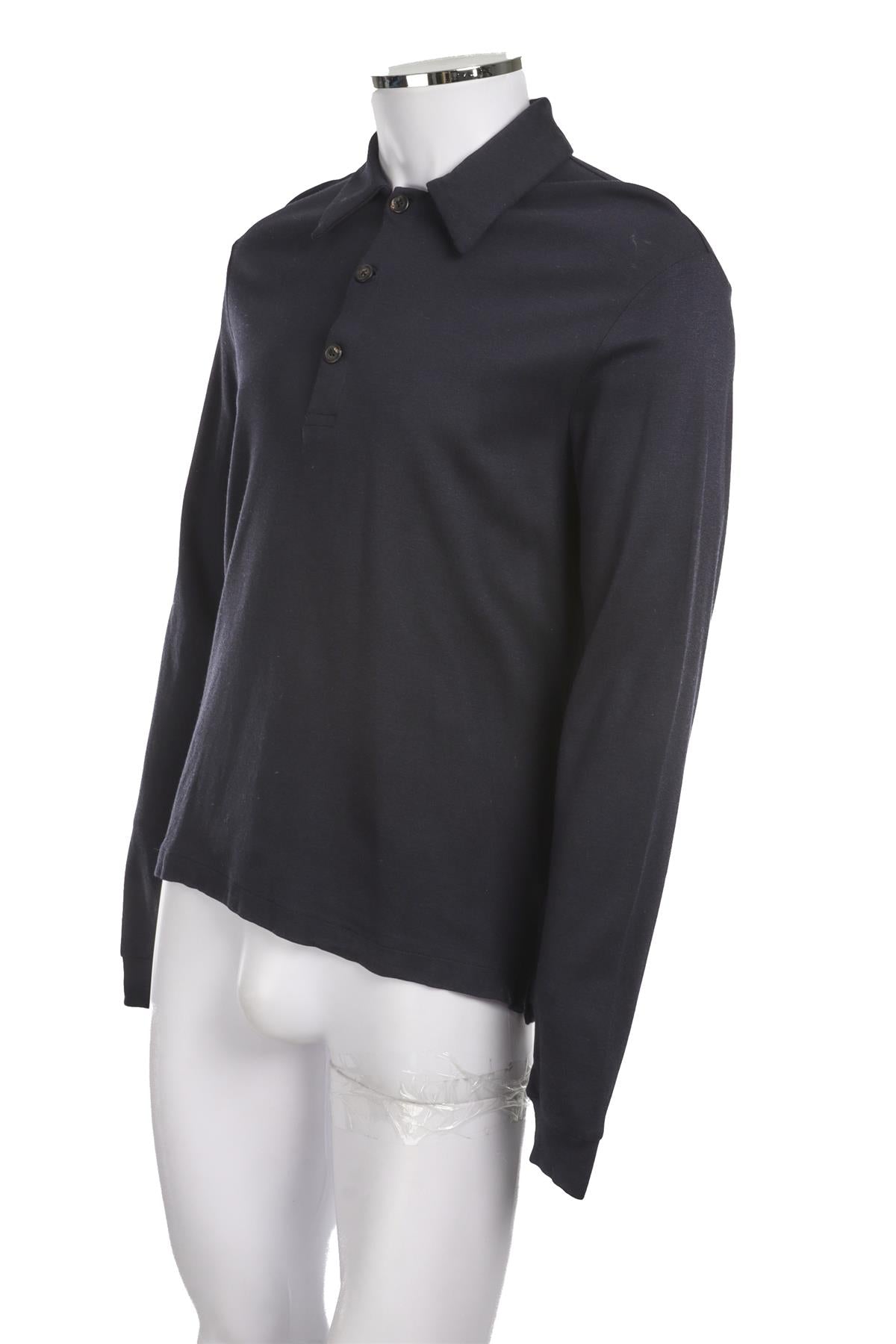 OUR LEGACY NAVY MENS JERSEY POLO TOP IT 46 UK 36