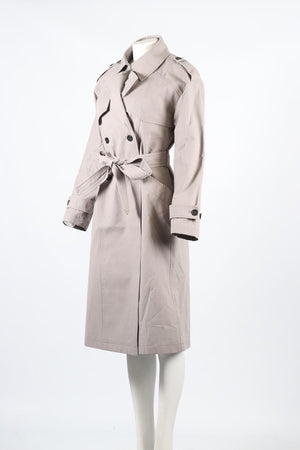 ANINE BING DOUBLE BREASTED BELTED COTTON TRENCH COAT SMALL