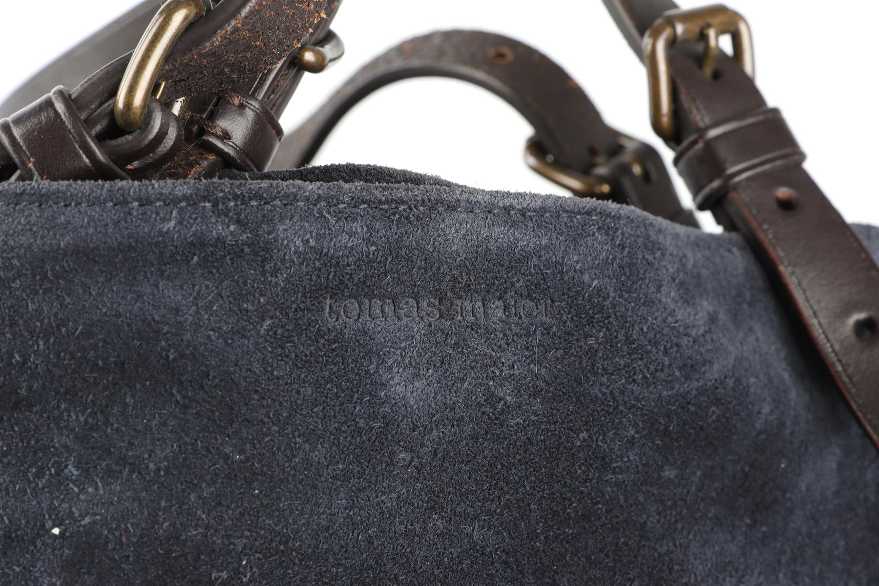 TOMAS MAIER NAVY SUEDE TOTE BAG