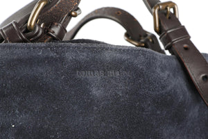 TOMAS MAIER NAVY SUEDE TOTE BAG