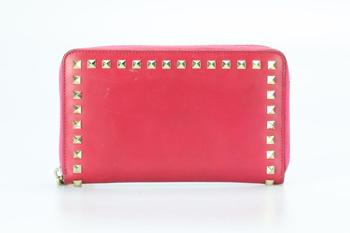 VALENTINO GARAVANI ROCKSTUD LEATHER WALLET