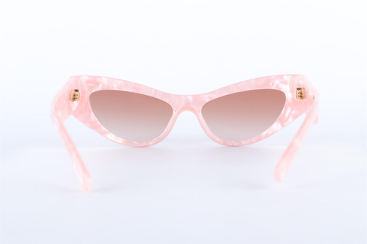 DOLCE & GABBANA PINK CAT EYE ACETATE SUNGLASSES