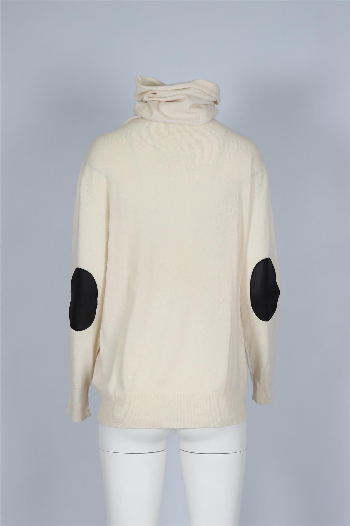 JOSEPH CREAM CASHMERE SWEATER MEDIUM