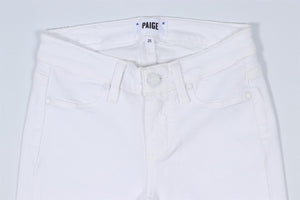 PAIGE WHITE MID RISE SKINNY JEANS W25 UK 6-8