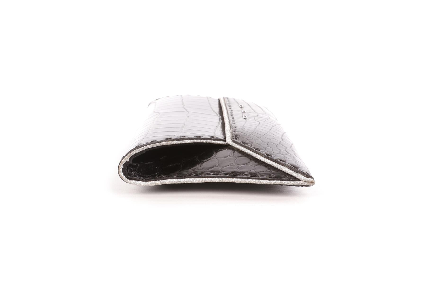 VBH BLACK CROCODILE CLUTCH