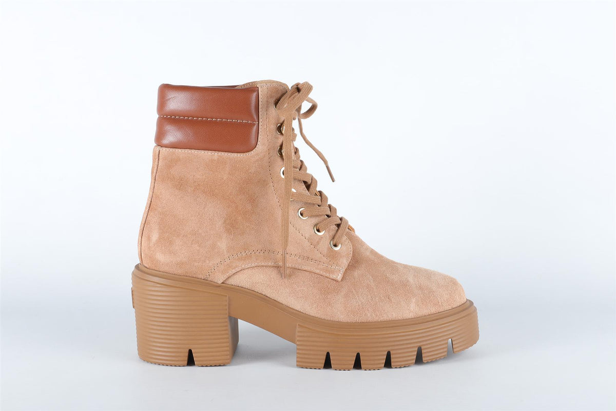 STUART WEITZMAN TAN SUEDE ANKLE BOOTS EU 36.5 UK 3.5 US 6.5