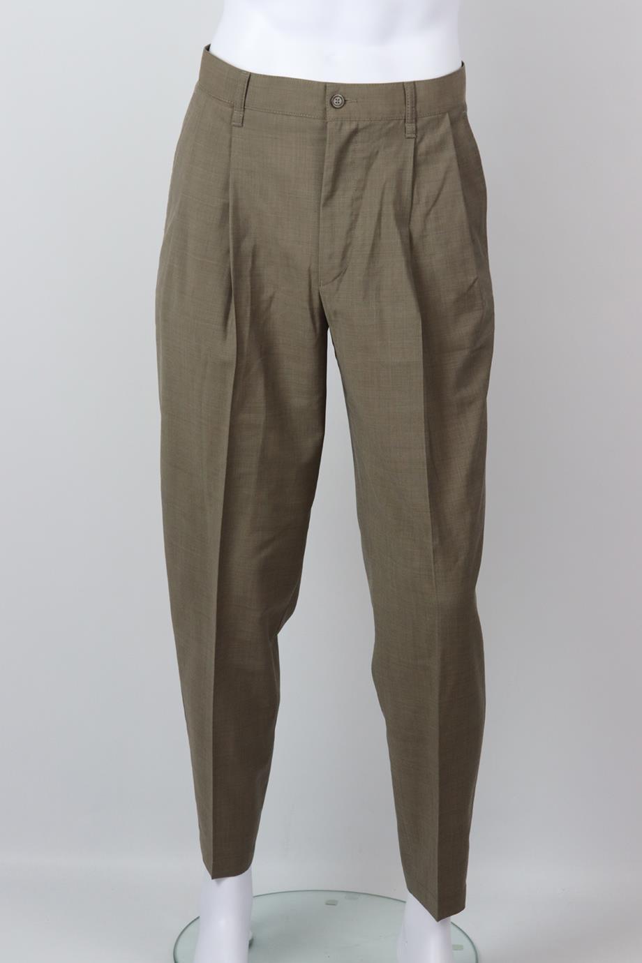 EMPORIO ARMANI MEN'S WOOL TAPERED PANTS IT 46 UK/US WAIST 30
