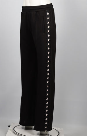 GOLDEN GOOSE DELUXE BRAND BLACK COTTON STRAIGHT LEG PANTS SMALL