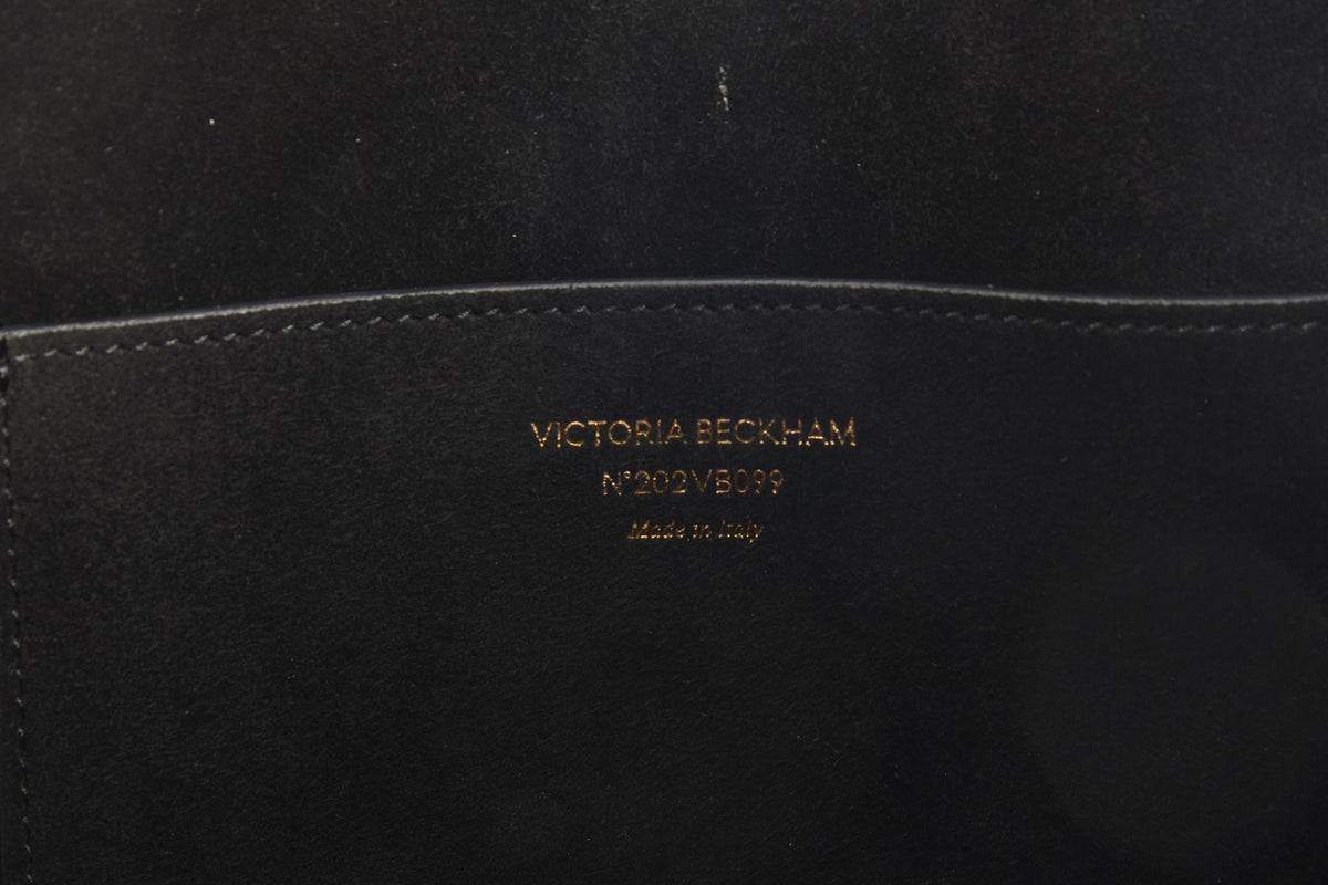 VICTORIA BECKHAM BLACK VICTORIA LEATHER TOTE BAG