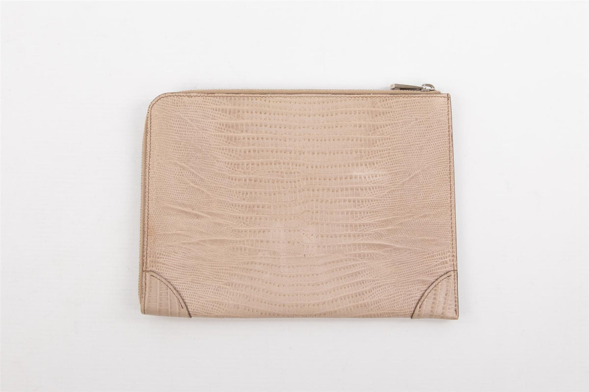 GIVENCHY TAUPE LEATHER CLUTCH