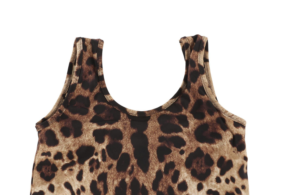 DOLCE & GABBANA BROWN KIDS GIRLS SWIMSUIT 8 YEARS
