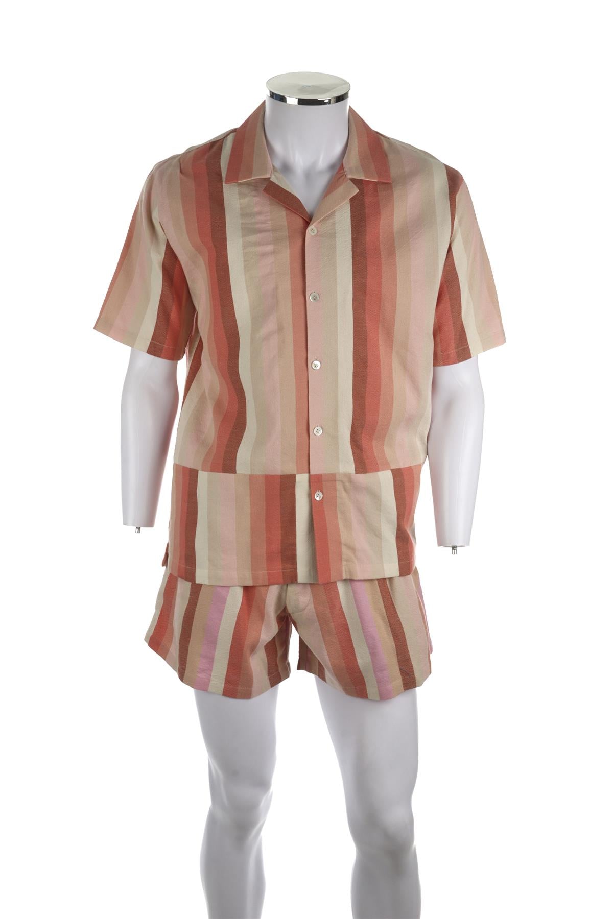 MARRAKSHI MULTI MEN'S COTTON SHIRT AND SHORTS SET SMALL