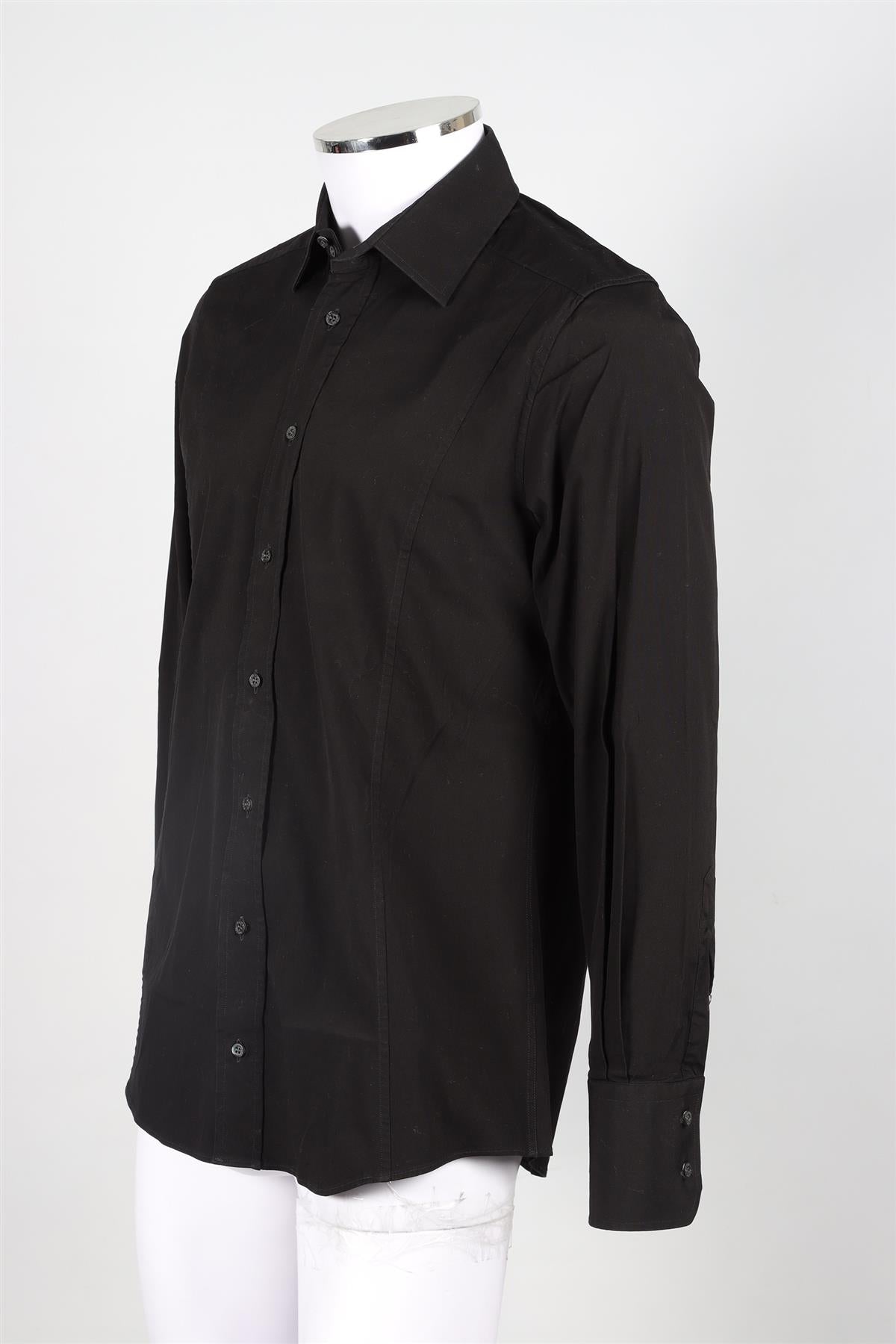 GUCCI BLACK MEN'S COTTON SHIRT UK/US COLLAR 16 UK/US CHEST 40