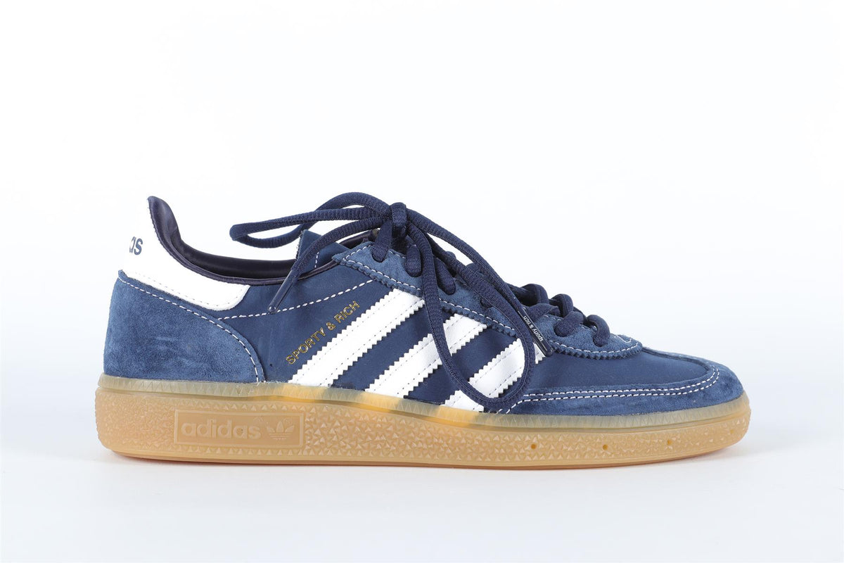 ADIDAS + SPORTY & RICH BLUE HANDBALL SPEZIAL NIGHT INDIGO SNEAKERS EU 38 UK 5 US 5.5