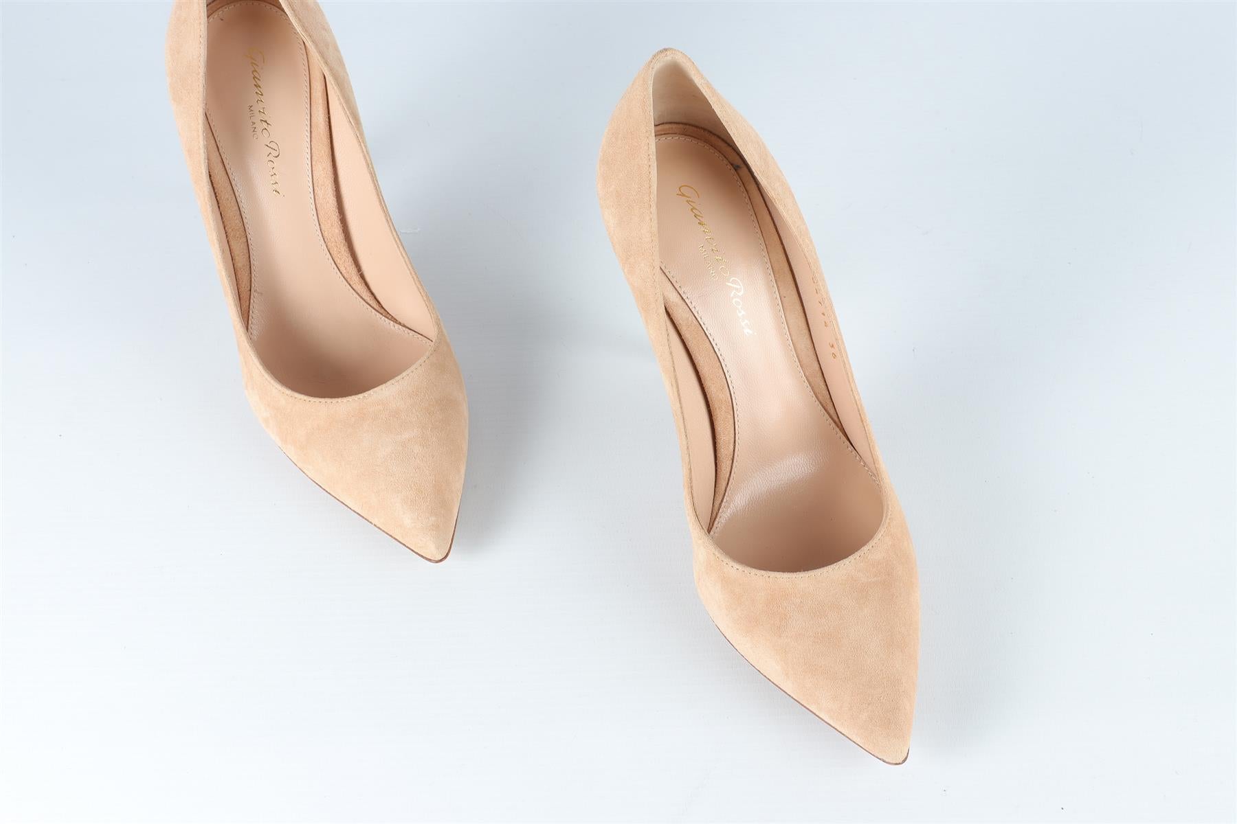 GIANVITO ROSSI BEIGE SUEDE PUMPS EU 36 UK 3 US 6