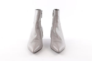 BALCENCIAGA GREY LEATHER ANKLE BOOTS EU 40 UK 7 US 10