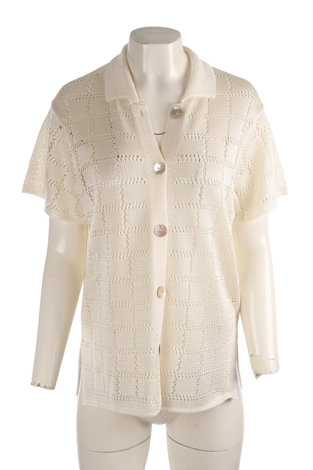 CALLE DEL MAR CREAM KNIT SHIRT SMALL
