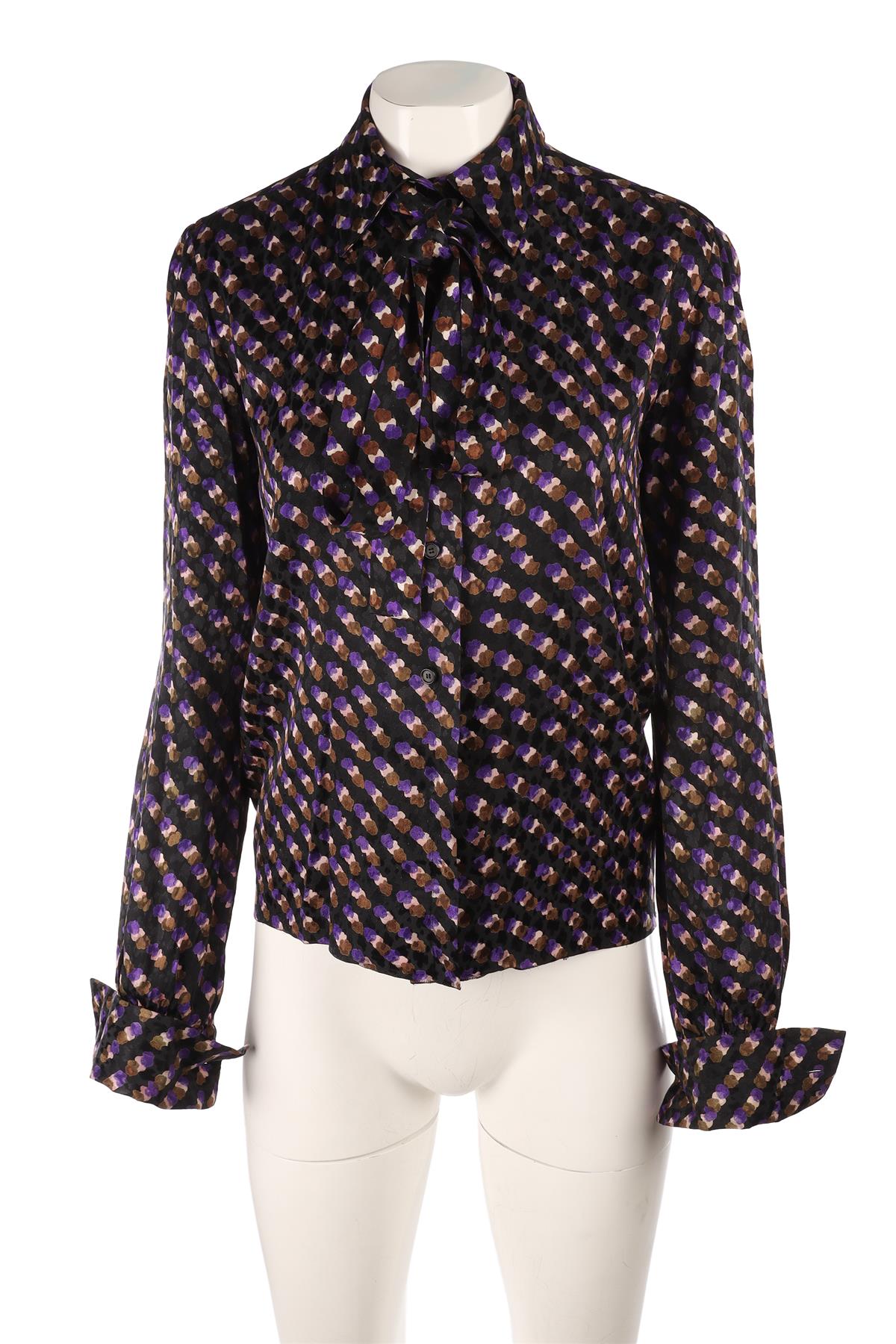 CHRISTIAN DIOR MULTI 1976 SILK SHIRT SMALL