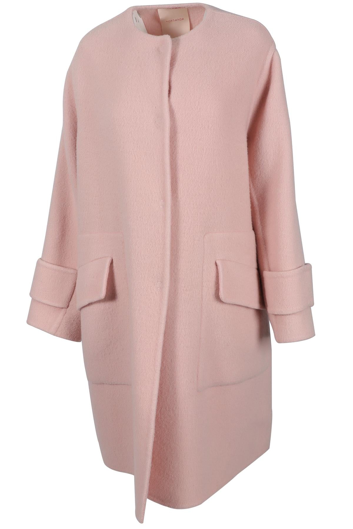 ROKSANDA PINK WOOL COAT SMALL