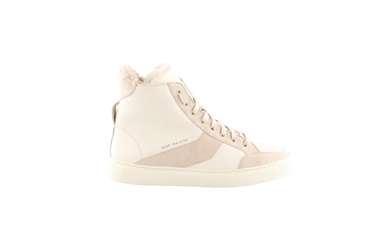 ME+EM ECRU LEATHER SNEAKERS EU 38.5