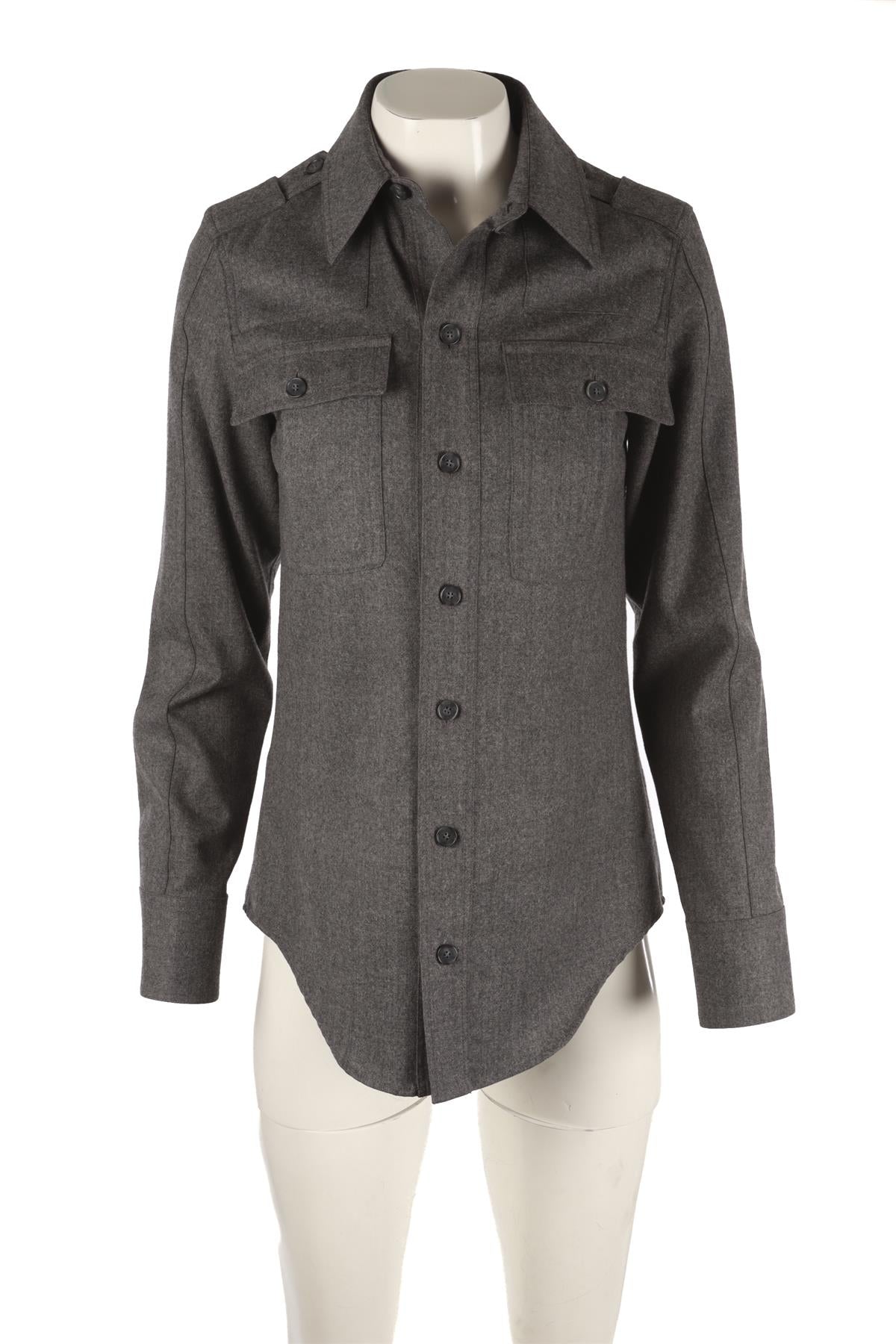 STELLA MCCARTNEY GREY WOOL SHIRT IT 40 UK 8